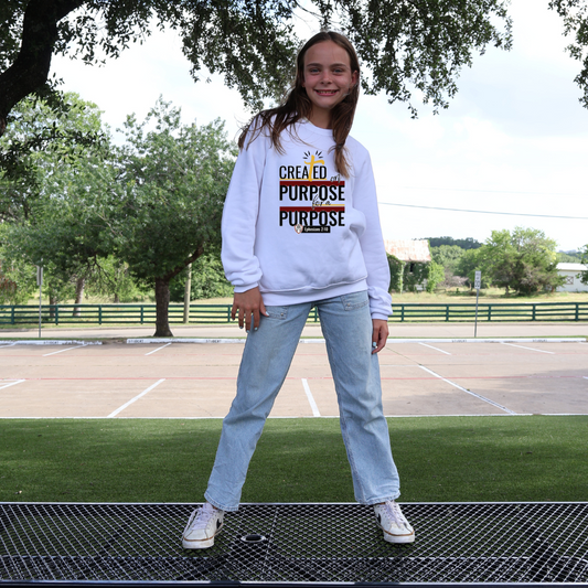 Created on a Purpose for a Purpose Sweatshirt